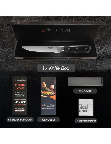Cuchillo de Deshuesar Boston Steel 15.24 cm Acero Inoxidable