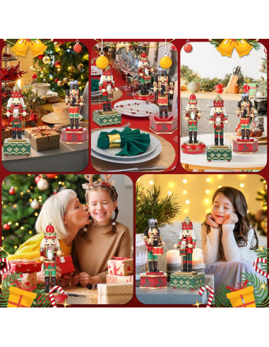 Caja Musical Cascanueces Soaoo 3 Piezas Madera Decorativa