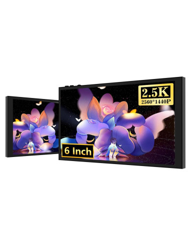 Monitor Portátil AISHICHEN 6" 2.5K HDMI IPS con Altavoces