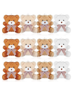 12 Mini Ositos de Peluche Zomiboo 10 cm para Decoración y Regalos
