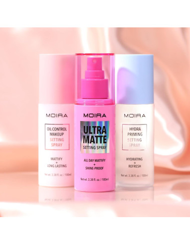 Spray Fijador Hidratante MOIRA 100 ml con Aloe Vera y Pepino