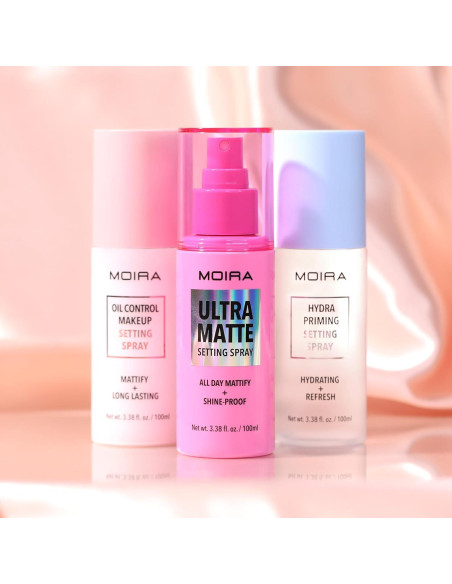 Spray Fijador Hidratante MOIRA 100 ml con Aloe Vera y Pepino