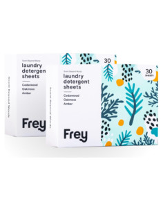 Hojas de Detergente para Ropa FREY - Aroma a Cedro - 60 Hojas
