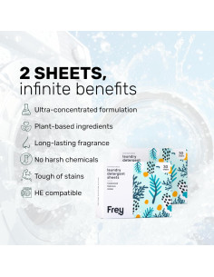 Hojas de Detergente para Ropa FREY - Aroma a Cedro - 60 Hojas 2