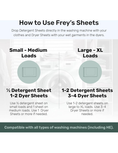 Hojas de Detergente para Ropa FREY - Aroma a Cedro - 60 Hojas