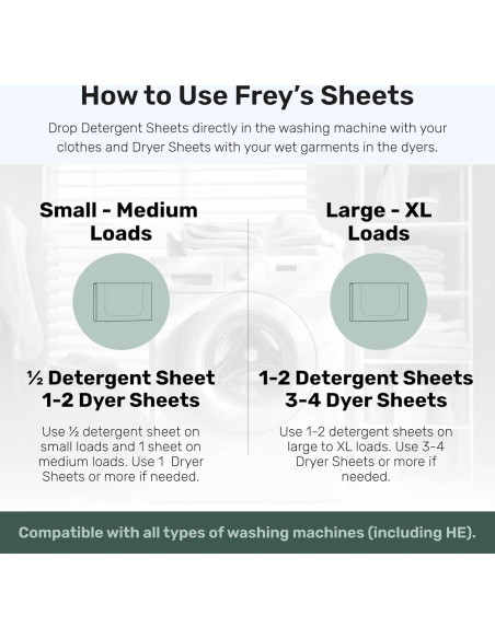 Hojas de Detergente para Ropa FREY - Aroma a Cedro - 60 Hojas