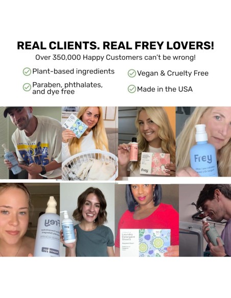 Hojas de Detergente para Ropa FREY - Aroma a Cedro - 60 Hojas