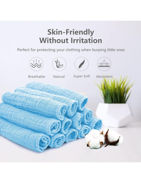 Paquete de 12 Paños de Muselina DOLPHIN DULCE 100% Algodón 50x25cm Paquete de 12 Paños de Muselina DOLPHIN DULCE 100% Algodón 50x25cm