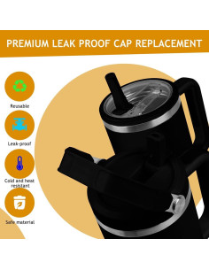 Tapa Reemplazo OXYWYAN para Taza Stanley 40 Oz Negra 2