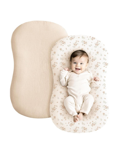 Cubierta para Lounger de Bebé Konssy 2 Pack 100% Algodón Rosa