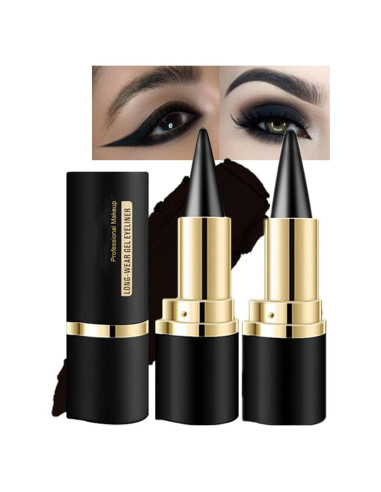Delineador de Ojos Negro Goth BANGFENG 2 Pcs Impermeable