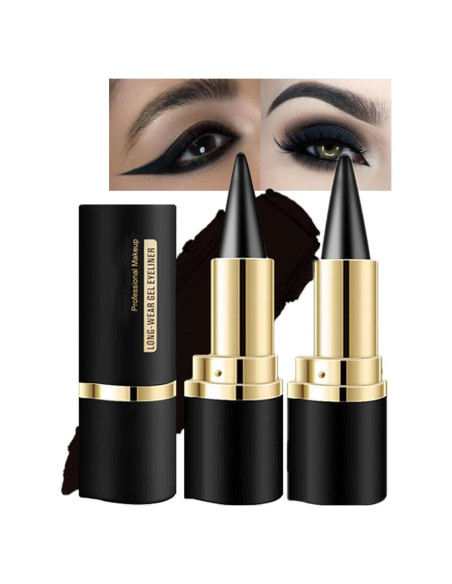 Delineador de Ojos Negro Goth BANGFENG 2 Pcs Impermeable