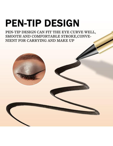 Delineador de Ojos Negro Goth BANGFENG 2 Pcs Impermeable