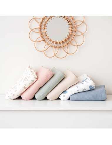 Cubierta para Lounger de Bebé Konssy 2 Pack 100% Algodón Rosa