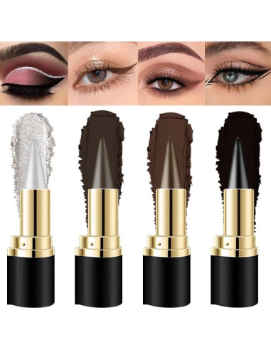 Delineador de Ojos Negro Goth BANGFENG 2 Pcs Impermeable