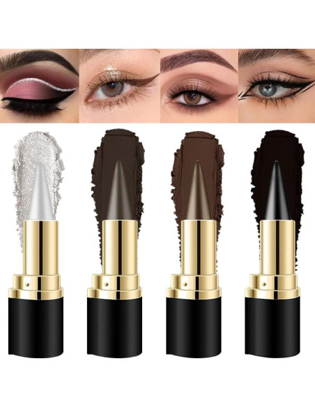 Delineador de Ojos Negro Goth BANGFENG 2 Pcs Impermeable