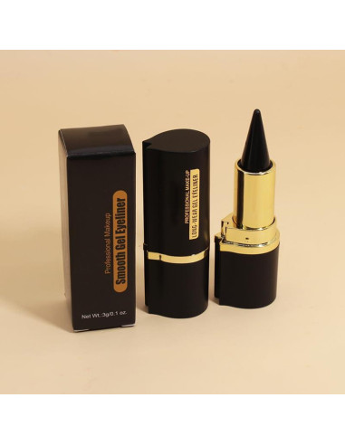 Delineador de Ojos Negro Goth BANGFENG 2 Pcs Impermeable