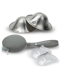 Kit de Lactancia con Copas de Plata y Escudos de Silicona