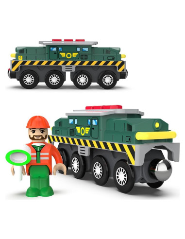 Locomotora de Batería HYPERLIVING con Sonido y Luz - Juguete de Tren