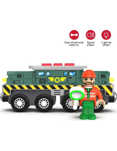 Locomotora de Batería HYPERLIVING con Sonido y Luz - Juguete de Tren 2