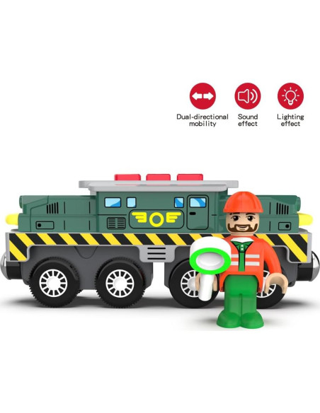 Locomotora de Batería HYPERLIVING con Sonido y Luz - Juguete de Tren