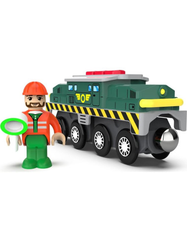 Locomotora de Batería HYPERLIVING con Sonido y Luz - Juguete de Tren