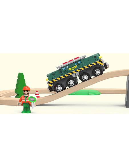 Locomotora de Batería HYPERLIVING con Sonido y Luz - Juguete de Tren