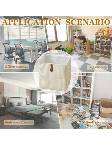 Cubo de Almacenamiento SXLZY 30.48x30.48 cm Tela Plegable