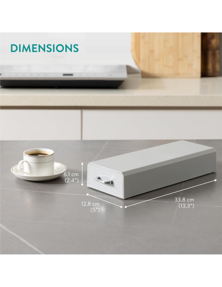 Soporte para cápsulas de café Navaris Gris - Organizador compacto