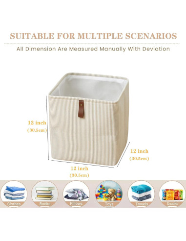 Cubo de Almacenamiento SXLZY 30.48x30.48 cm Tela Plegable