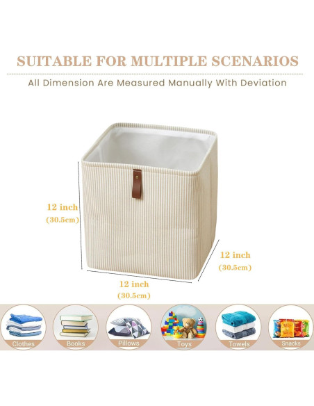 Cubo de Almacenamiento SXLZY 30.48x30.48 cm Tela Plegable