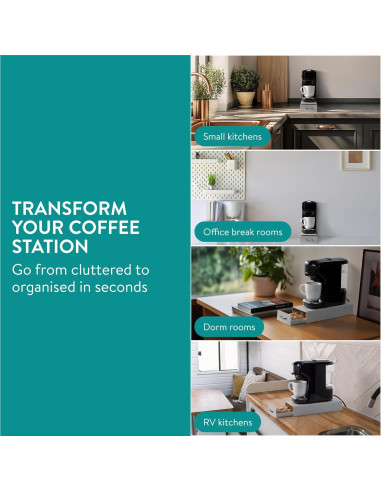 Soporte para cápsulas de café Navaris Gris - Organizador compacto
