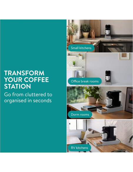 Soporte para cápsulas de café Navaris Gris - Organizador compacto