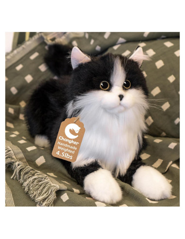 Gato de Peluche con Peso Chongker Negro 1.5KG Realista