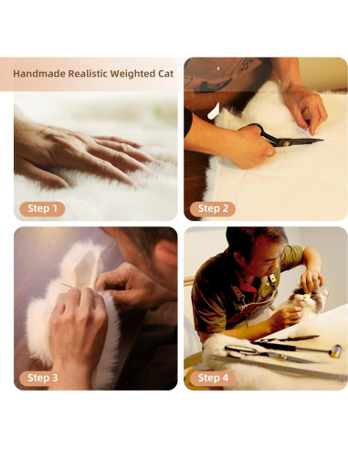 Gato de Peluche con Peso Chongker Negro 1.5KG Realista