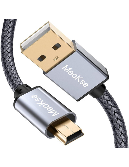 Cable USB Mini-B Meokse 6M Alta Velocidad 480Mbps
