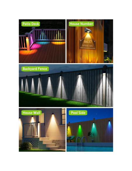 Luces Solares LED SenLuKit 8 Piezas IP65 para Jardín