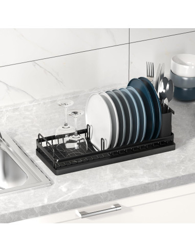 Escurridor de Platos Compacto CHLORYARD con Alfombrilla de Silicona