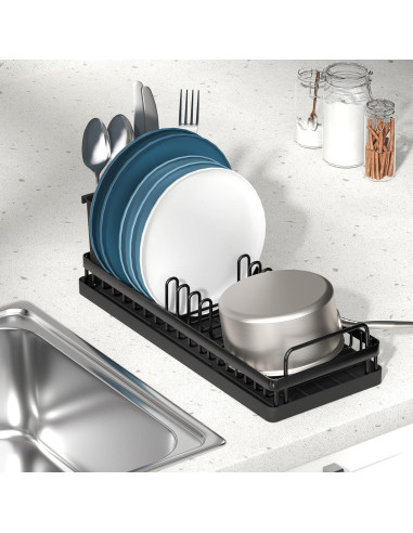 Escurridor de Platos Compacto CHLORYARD con Alfombrilla de Silicona