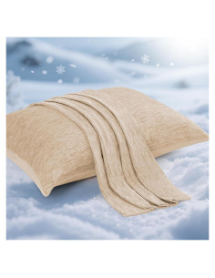 Funda de Almohada Refrigerante Elegear Estándar 20x66 cm Beige