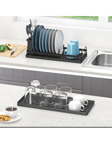 Escurridor de Platos Compacto CHLORYARD con Alfombrilla de Silicona