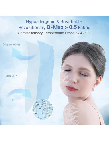 Funda de Almohada Refrigerante Elegear Estándar 20x66 cm Beige