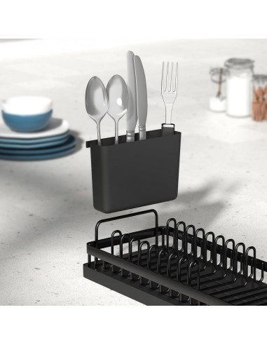 Escurridor de Platos Compacto CHLORYARD con Alfombrilla de Silicona
