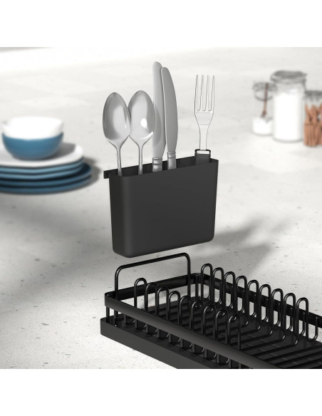 Escurridor de Platos Compacto CHLORYARD con Alfombrilla de Silicona