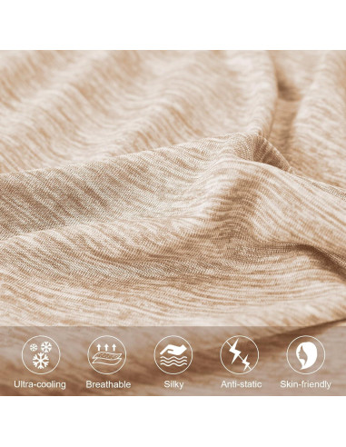 Funda de Almohada Refrigerante Elegear Estándar 20x66 cm Beige