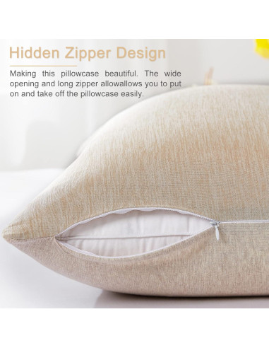 Funda de Almohada Refrigerante Elegear Estándar 20x66 cm Beige