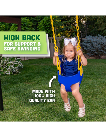 Columpio de Cubo Deluxe Productos Squirrel para Niños - Azul