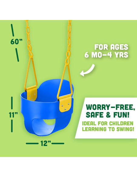 Columpio de Cubo Deluxe Productos Squirrel para Niños - Azul