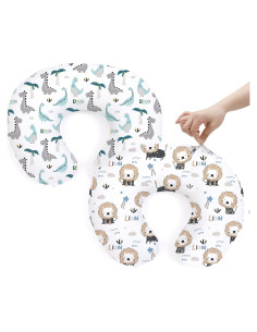Funda de Almohada de Lactancia BROLEX Dinosaurio León - 2 Piezas