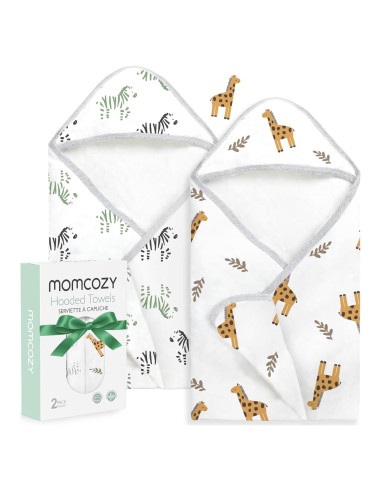 Toalla con Capucha para Bebé Momcozy 89x89 cm Suave y Absorbente
